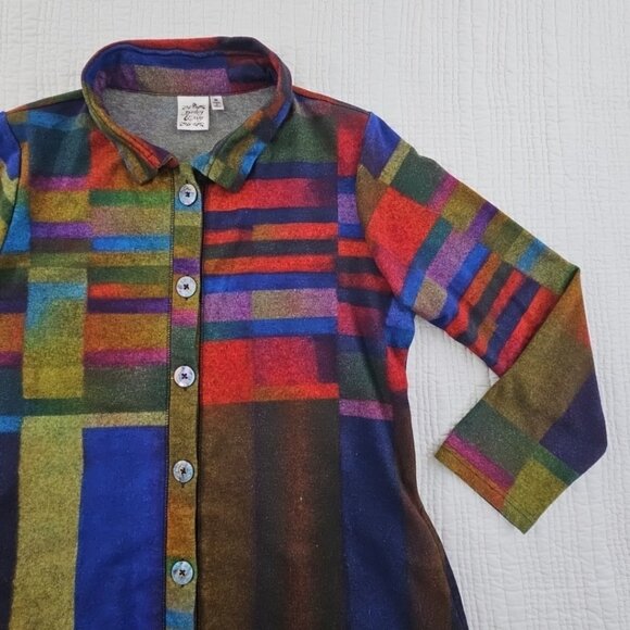 Parsley & Sage Shacket Women's Medium Fall Earth Tones EUC Long Sleeves Pockets - Picture 7 of 16